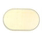 Ovaler Holzboden zum Umhäkeln 20 × 33 cm, Löcher 10 mm