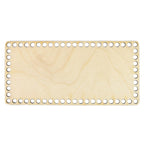 Rechteckiger Holzboden zum Umhäkeln 21 × 10 cm, Löcher 10 mm