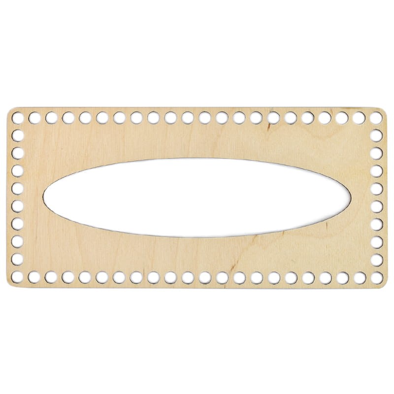 Holzdeckel für Taschentuchbox, glatt, Löcher 7 mm