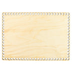 Rechteckiger Holzboden zum Umhäkeln 24 × 17 cm, Löcher 7 mm