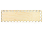 Rechteckiger Holzboden zum Umhäkeln 25 × 7,5 cm, Löcher 7 mm