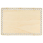 Rechteckiger Holzboden zum Umhäkeln 15 × 10 cm, Löcher 5 mm