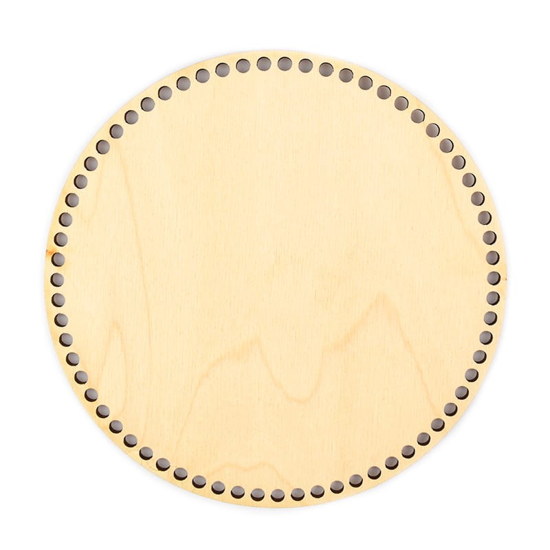 Runder Holzboden zum Umhäkeln Ø 17 cm, Löcher 5 mm