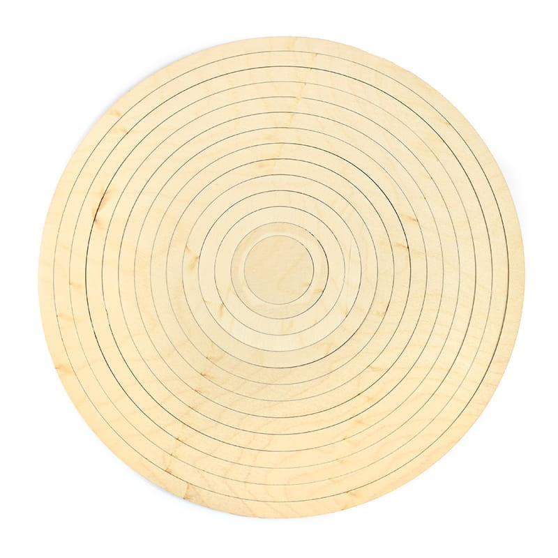 Makramee-Ringe aus Holz im Set, Kreis, 6 bis 30 cm, 13 Ringe