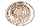 Makramee-Ringe aus Holz im Set, Kreis, 6 bis 36 cm, 16 Ringe