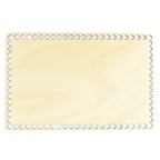 Rechteckiger Holzboden zum Umhäkeln 20 × 30 cm, Löcher 10 mm