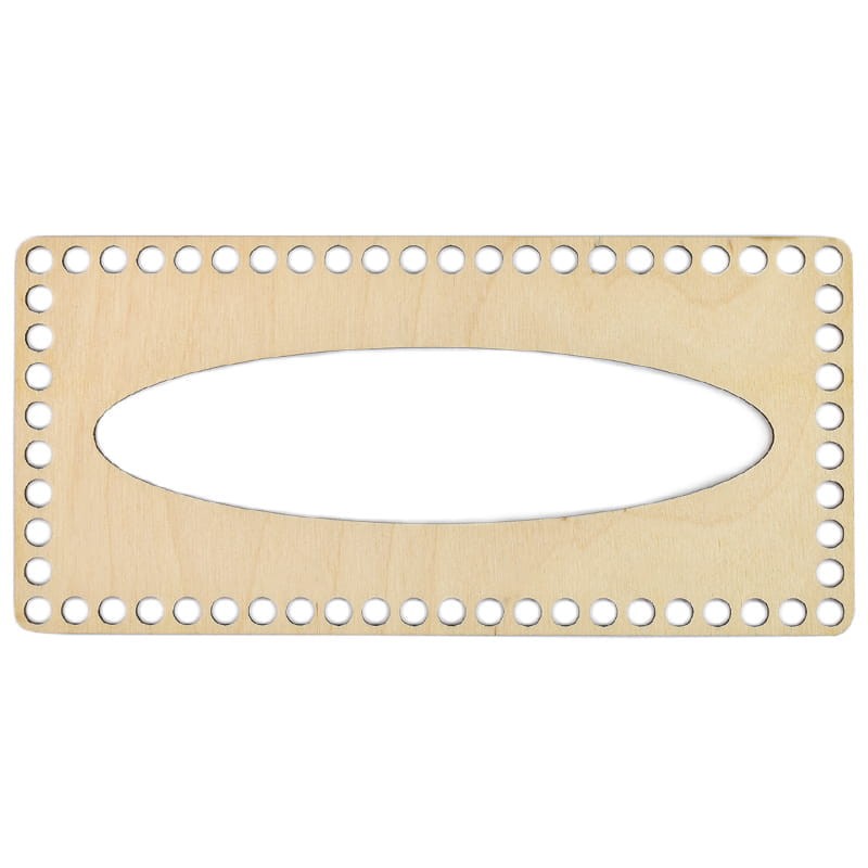 Holzdeckel für Taschentuchbox, glatt, Löcher 10 mm