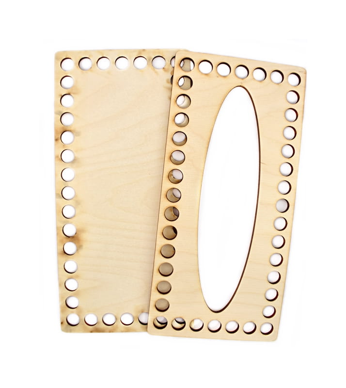 Holzboden mit Deckel für Taschentuchbox, glatt, Löcher 10 mm